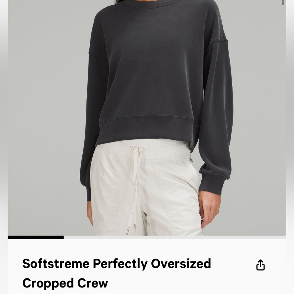 Lululemon Softstreme Perfectly Oversized Cropped Crew